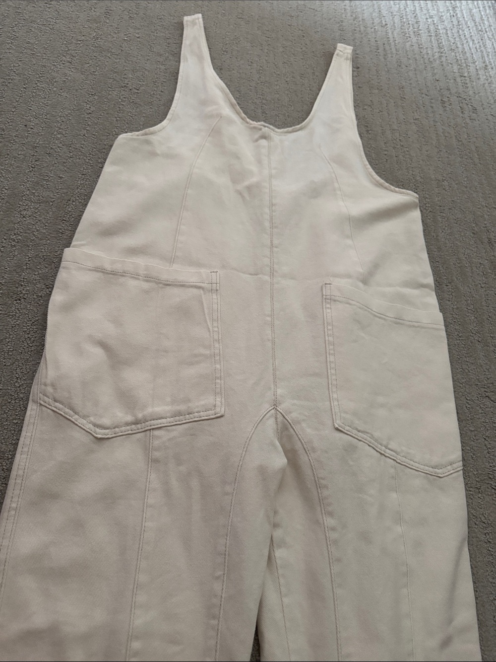 Wishlist Cream-White Denim Overalls - Picture 4 of 10